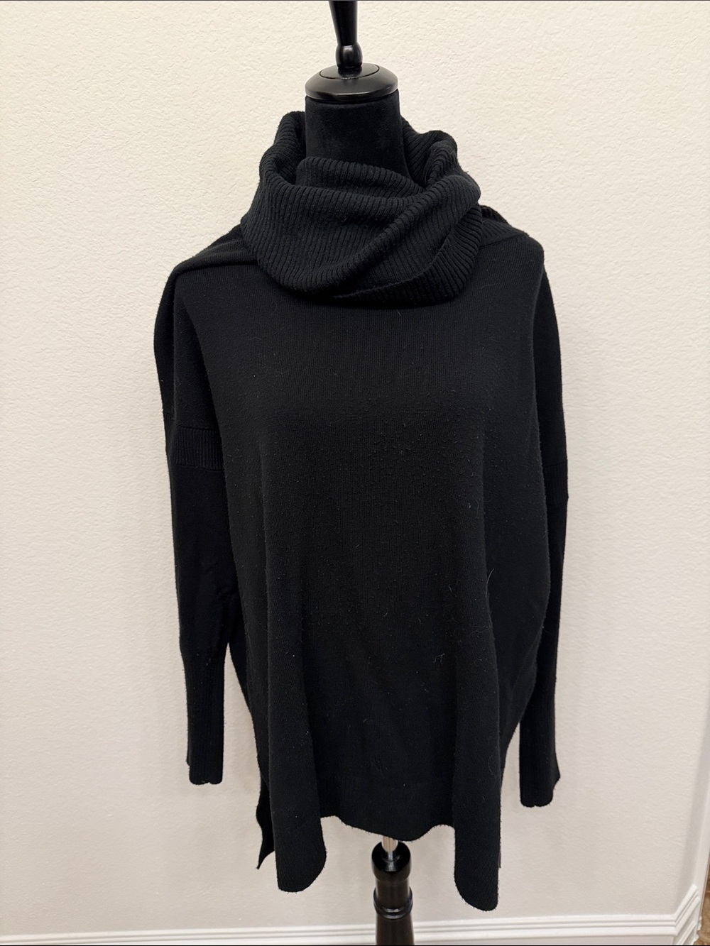 French Connection Black Cowlneck Sweater